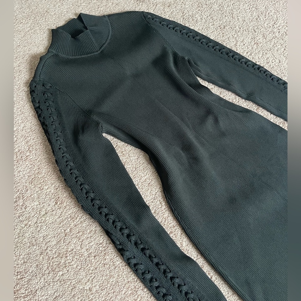 dark green mini dress